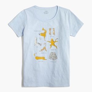 J Crew Yoga animals collector tee size medium